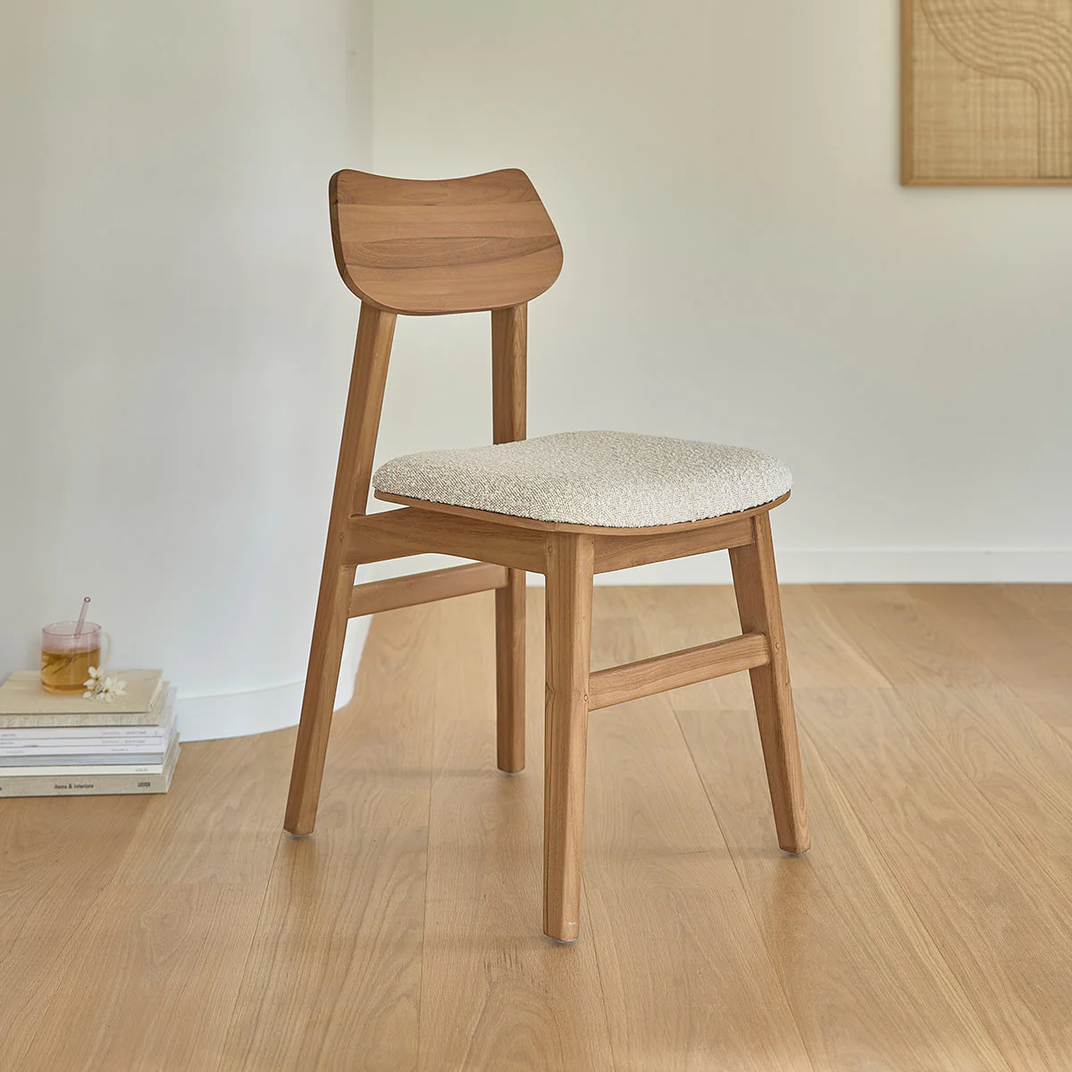 Chaise Adele - Teck - Ecru - Image 3