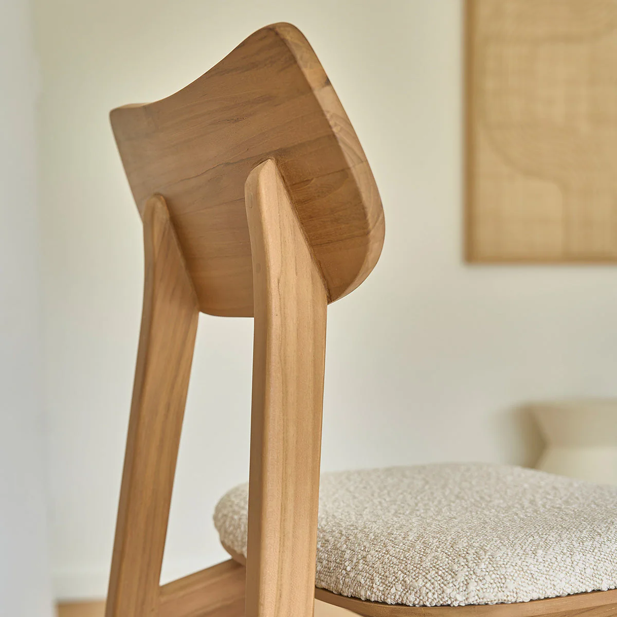 Chaise Adele - Teck - Ecru - Image 7