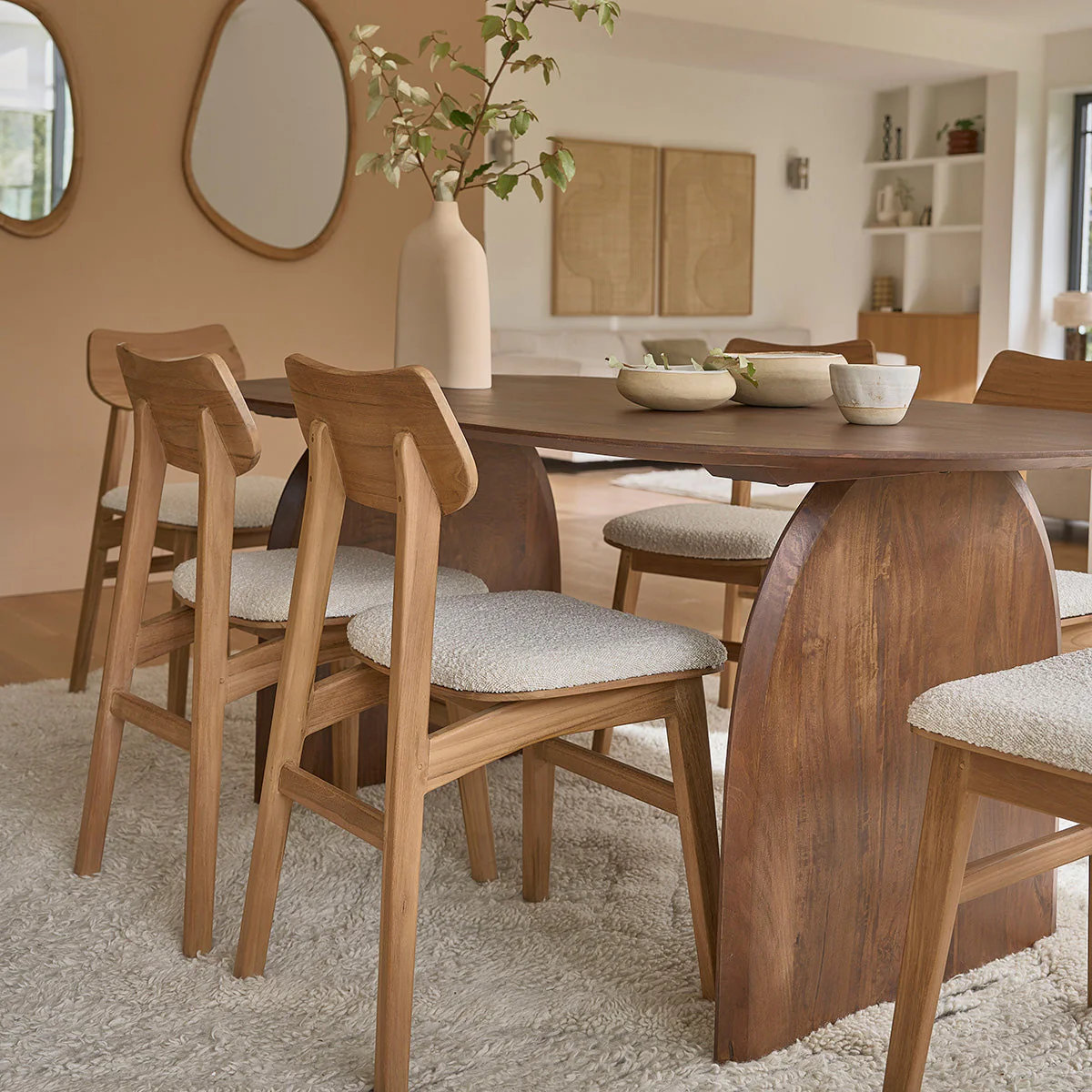 Chaise Adele - Teck - Ecru - Image 8