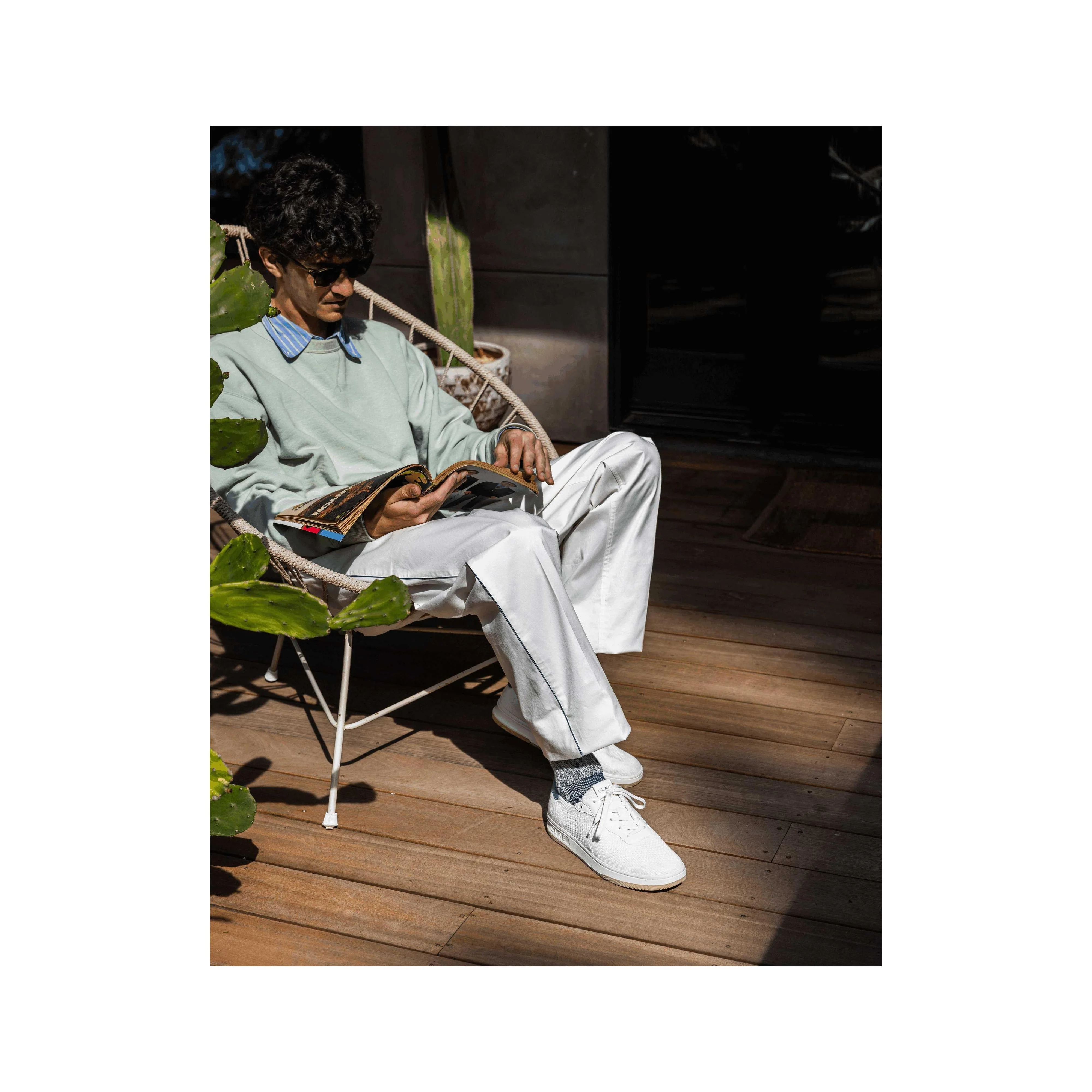 Basket Malone Knit - White Cactus Blue Shadow - Image 4