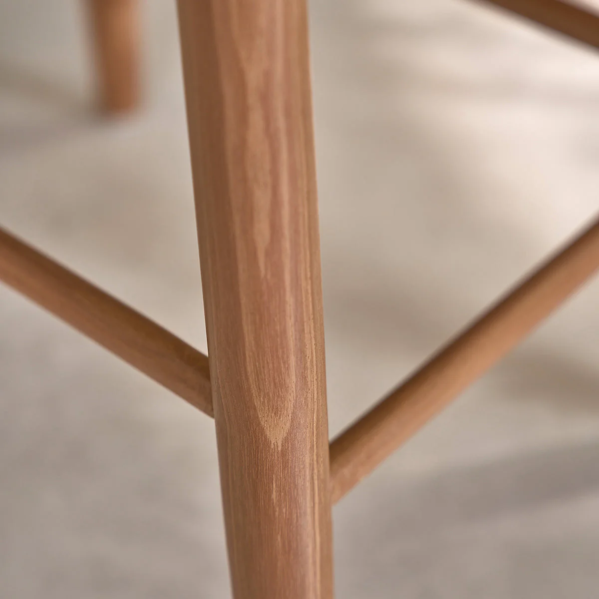 Tabouret Ambre - Teck - Rayures Marron Et Beige - Image 6