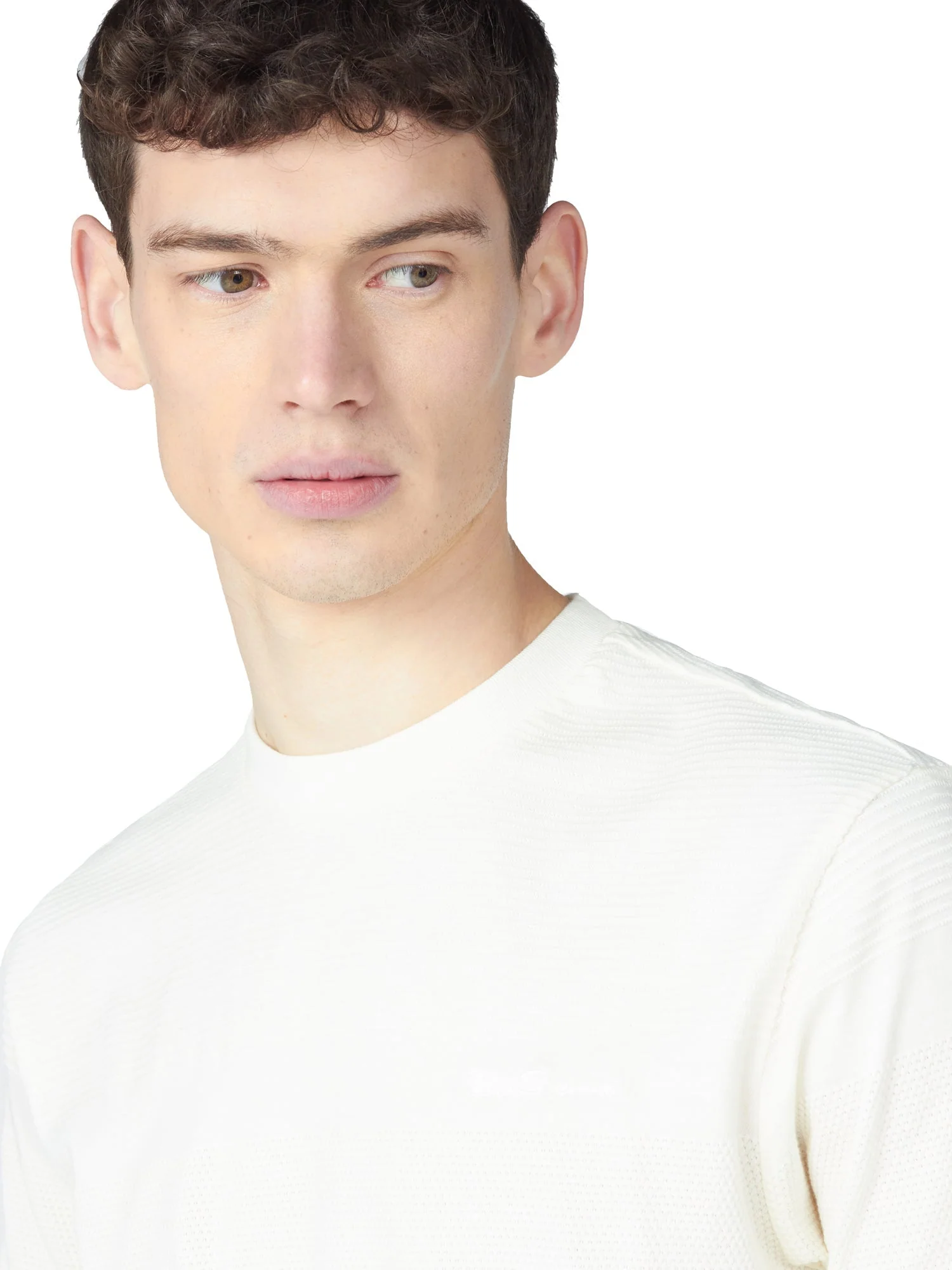 T-Shirt Texturé - Blanc - Image 4