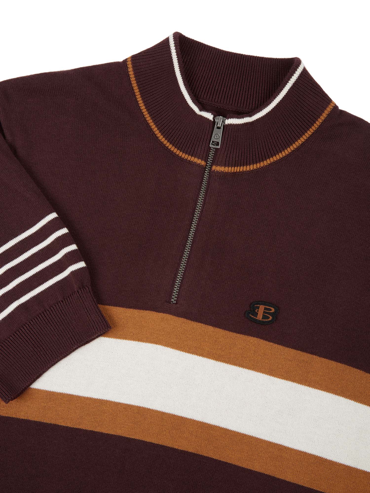 Polo À Col Zippé - Marron - Image 6